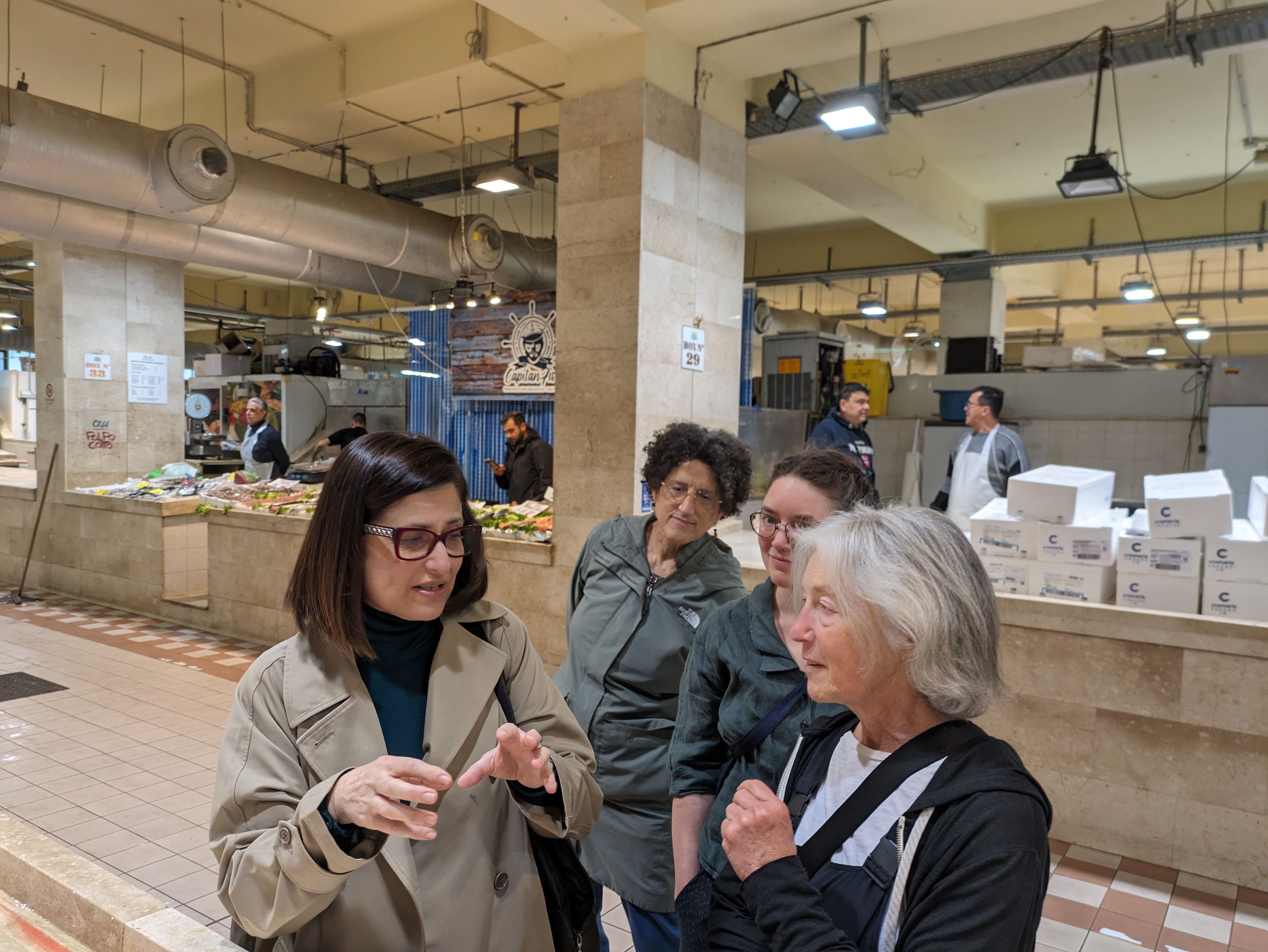 Laura Sechi leading guests through Cagliari's Civic Market